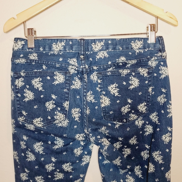 J. Crew Indigo Floral Cropped Matchstick jeans - Picture 10 of 10